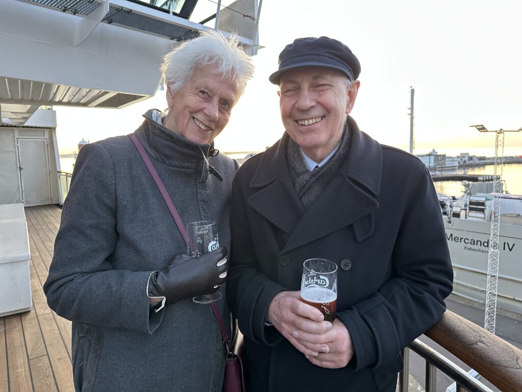 Hilary och Scott Pereira i samband med European Maritime Heritage årsmöte i Helsingör 2025. Foto: Martin Prieto Beaulieu