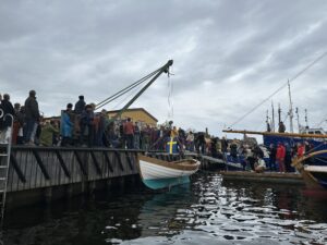 Skeppholmens folkshögskola. Båtbyggarlinjen, sjösättning 2025. Foto: Martin Prieto Beaulieu