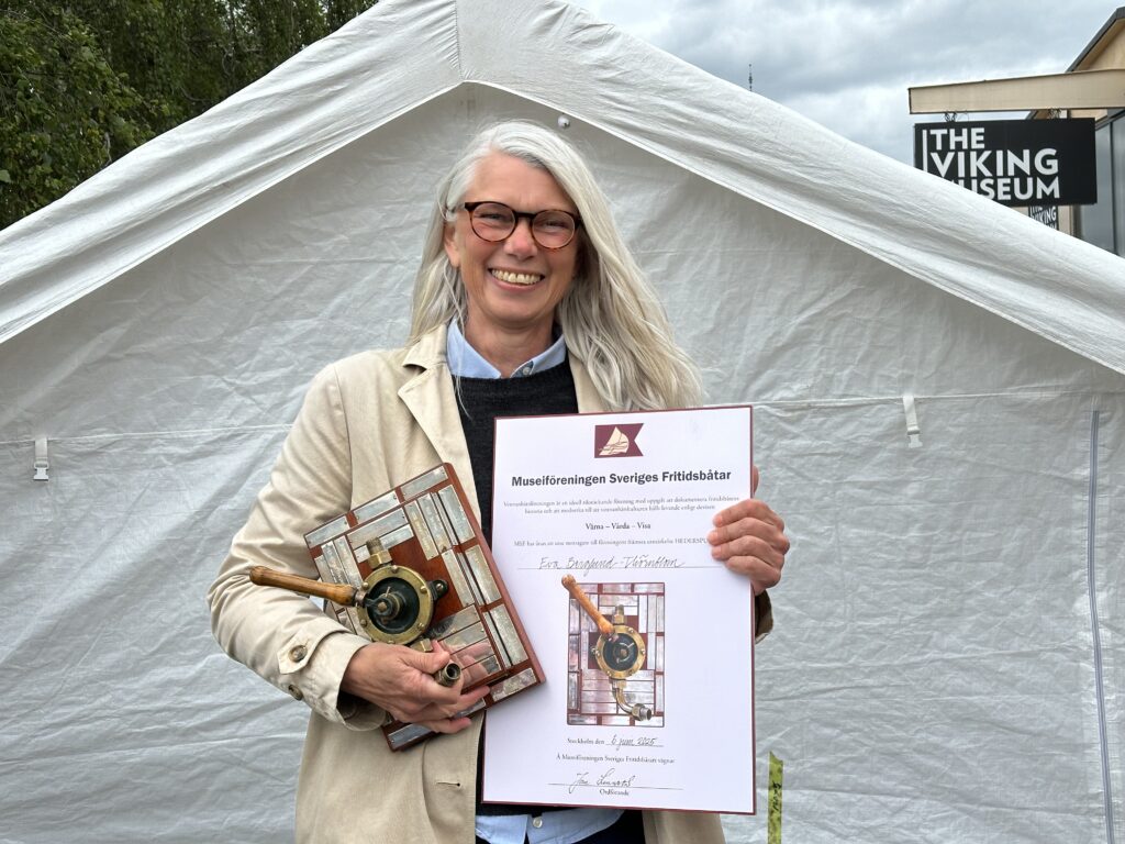 Eva Berglund-Thörnblom mottagare av Hederspumpen 2025. Foto: Martin Prieto Beaulieu