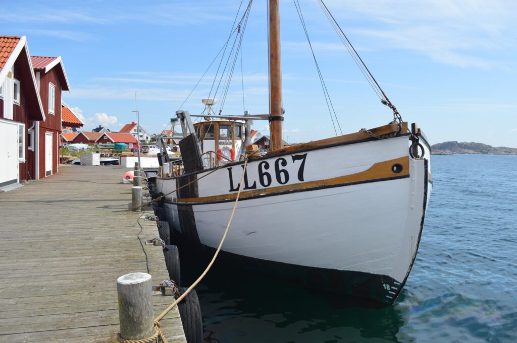 Fiskebåten Asta, LL667, en K-märkt pensionerad fiskebåt från 1916, byggd på Ringens varv på Marstrand. Foto: Jessica Andersson