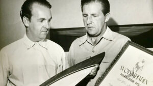 Båtkonstruktörerna Einar och Carl-Eric Ohlson har spelat en avgörande roll i svensk båtbyggar- och seglingshistoria. Foto: Familjen Stenberg/Ohlson