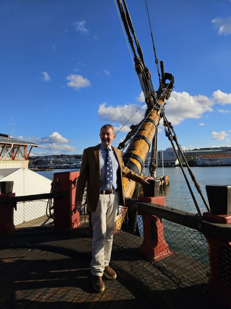 Bland deltagarna: Axel Wenblad, nuvarande vice ordförande i Båthistoriska Riksförbundet (BHRF). Foto: Ostindiefararen Götheborg