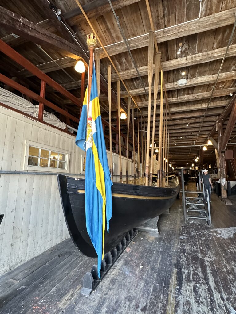 Kungaslupen Nr 44 byggdes 1844 för att användas vid kungliga besök i Karlskrona. Användes senast när Carl XVI Gustaf gjorde sin eriksgata i Blekinge i maj 1988. Foto: Martin Prieto Beaulieu