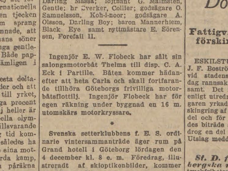 Ur Svenska Dagbladet den 5 december 1915, ur Kungliga bibliotekets samling Svenska dagstidningar.