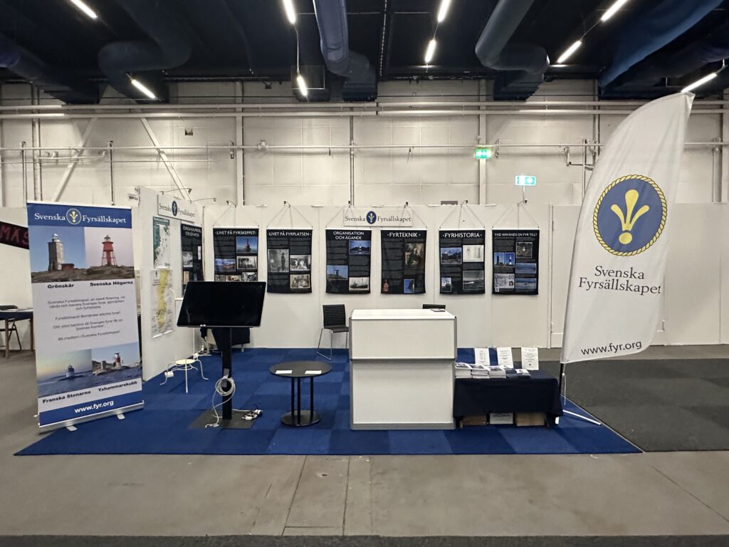 Svenska Fyrsällskapet påminde om fyrarnas betydelse i det maritima kulturarvet och om arbetet med att bevara denna del av vår sjöhistoria. Foto: Martin Prieto Beaulieu