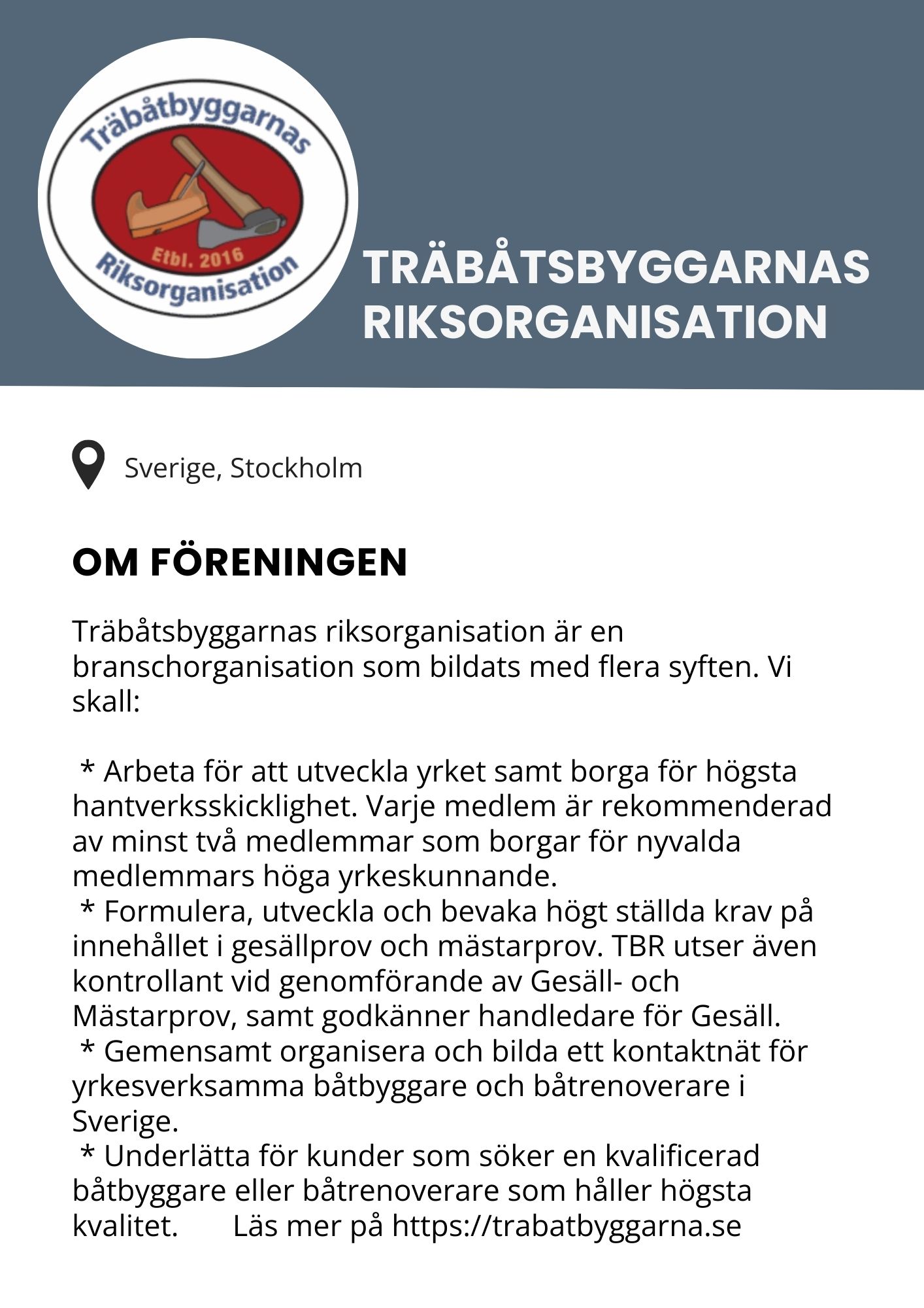 Träbåtsbyggarnas riksorganisation