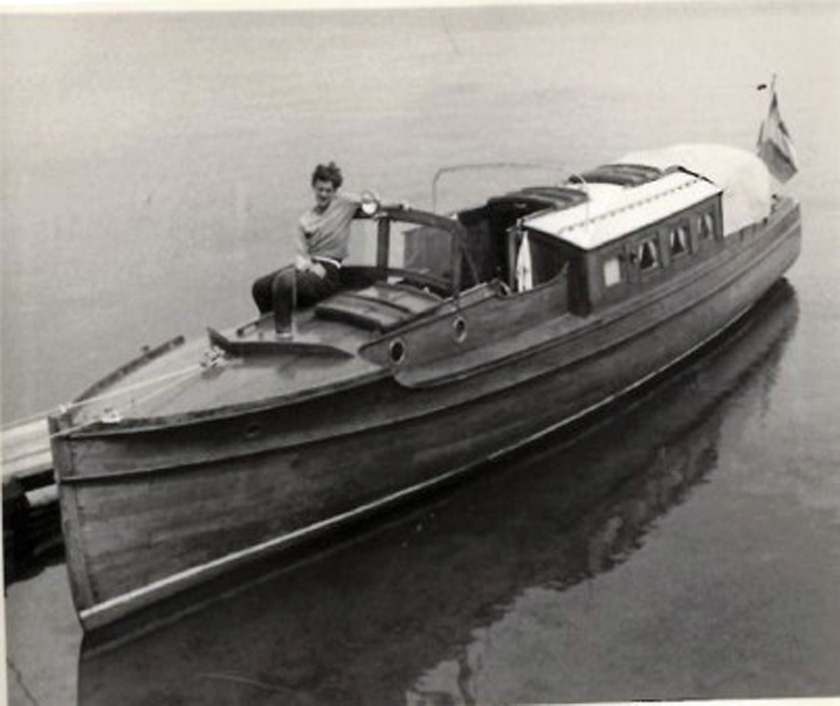 Wiking VI under tiden som ingenjören Sigvard Söderström ägde båten. Det var också han som döpte om henne till Berolina. Foto: ur Michael Eklunds samling